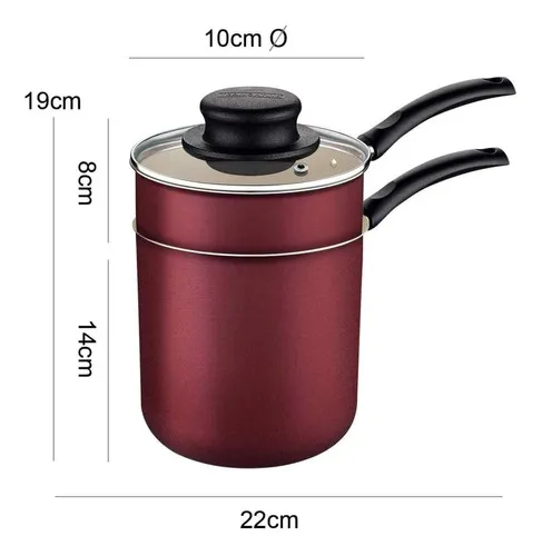 Cuscuzeira Com Antiaderente Turim Tramontina 10cm Vermelho