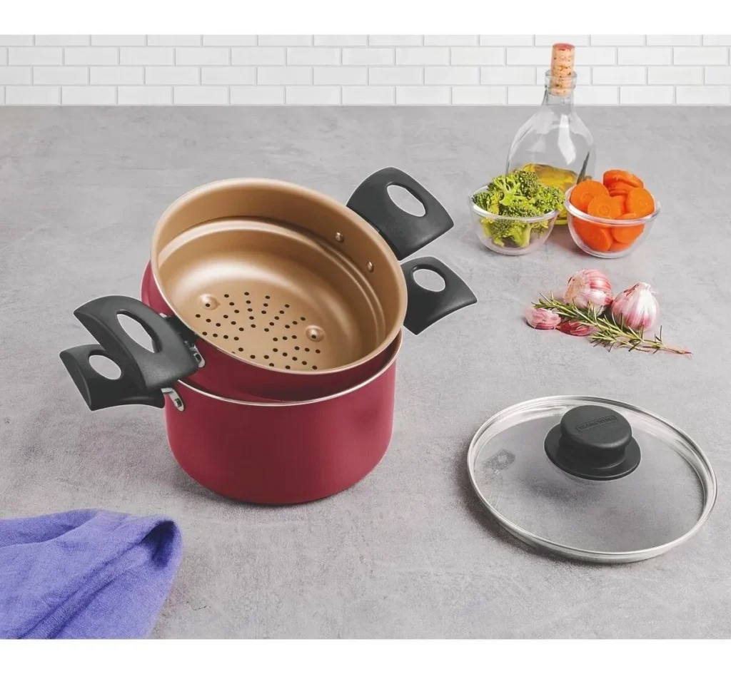 Cuscuzeira Cozi-vapore Alumínio Tramontina Legumes No Vapor