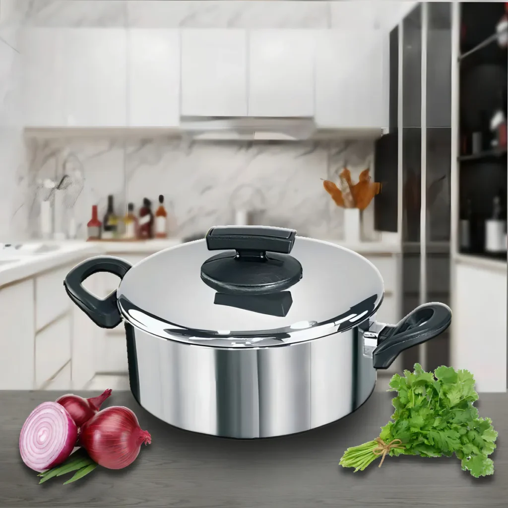 Jogo 5 Panelas Alumínio Polido Grandes e Grossas Cor Prateado